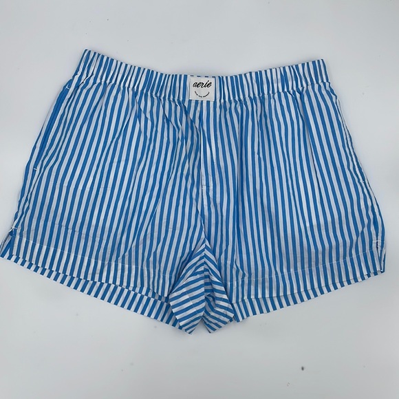 aerie Other - Aerie Poplin High Waisted Boyfriend Boxer in Elite Blue